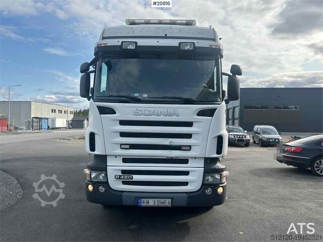 BDF-järjestelmä Scania R480 3 axle container truck with/ lift