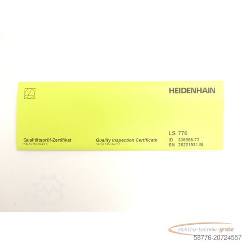 Componente Heidenhain Heidenhain LS 776 ML 320 . 336 966-73 SN:28221931M + AE LS 776 - ungeb.! -