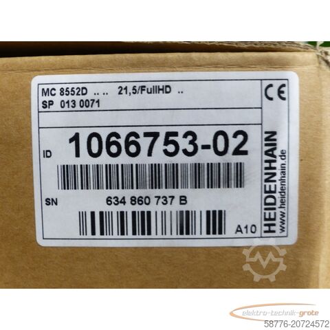 Heidenhain component Heidenhain MC 8552D ID: 1066753-03 SN 634860737B - SP  !