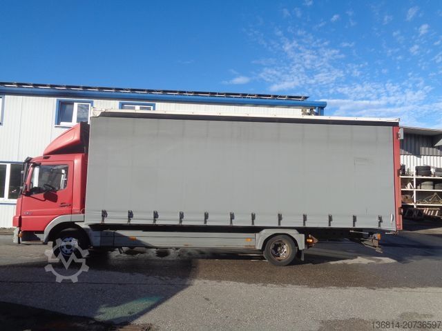 Curtain sider van MERCEDES-BENZ Atego 816 L 7,2 M Schiebeplanen Tempomat