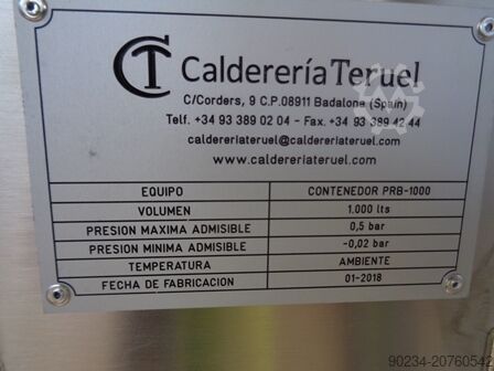 CALDERERIA TERUEL 1000 Litre