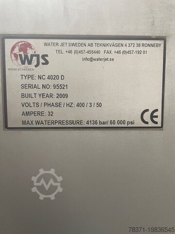 آلة قطع المياه النفاثة Water Jet Sweden NC 4020 D