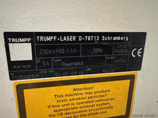 Maszyna do cięcia laserowego TRUMPF Powerweld