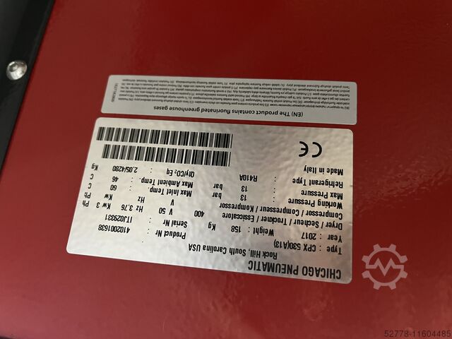 Stacioni i kompresorit me vidë të përdorur G Chicago Pneumatic CPX 530