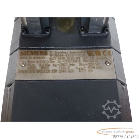 Motor Siemens Siemens 1FT6044-4AF71-3EG6 Synchronservomotor