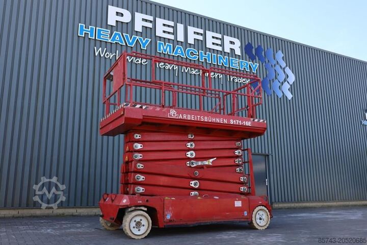 Scissor lift PB LIFT S171-16E Electric, 17.3m Working Height, 400k