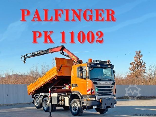 Kravas automašīnai uzstādīts celtnis SCANIA G 360 * KIPPER 4,60m * PALFINGER PK 11002/ 6x4
