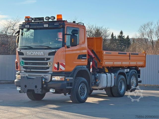 Kravas automašīnai uzstādīts celtnis SCANIA G 360 * KIPPER 4,60m * PALFINGER PK 11002/ 6x4