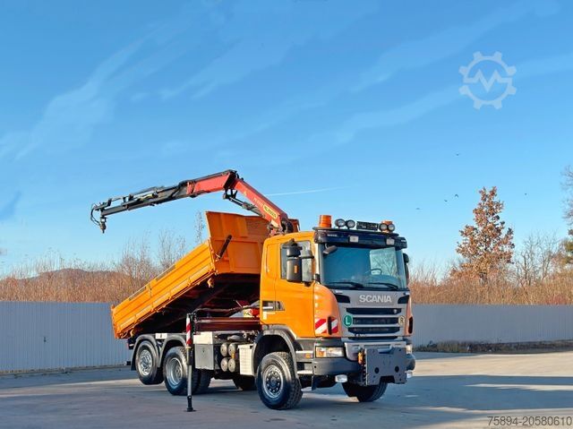 Kravas automašīnai uzstādīts celtnis SCANIA G 360 * KIPPER 4,60m * PALFINGER PK 11002/ 4x4
