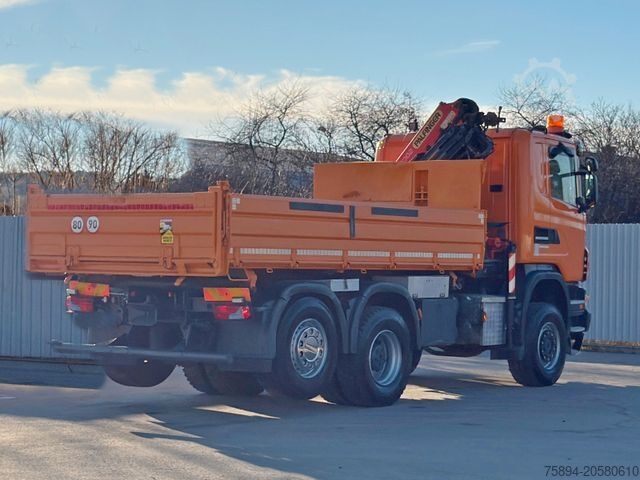 Kravas automašīnai uzstādīts celtnis SCANIA G 360 * KIPPER 4,60m * PALFINGER PK 11002/ 4x4