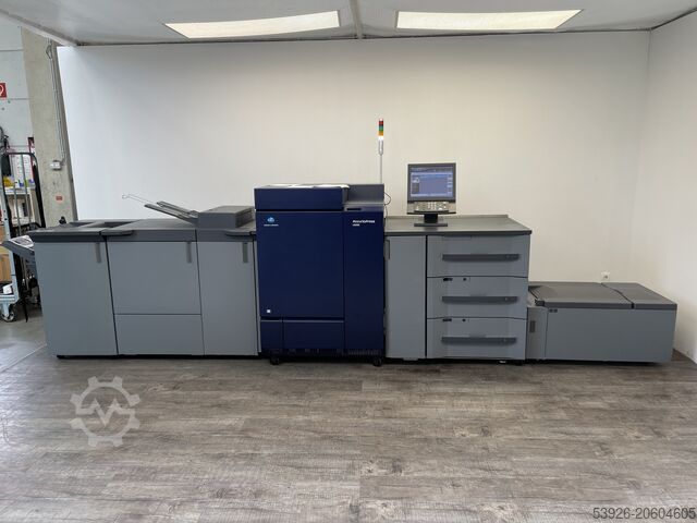 Máquina de impressão digital Konica Minolta AccurioPress C6085 incl. IQ-501, Finisher, Paper deck