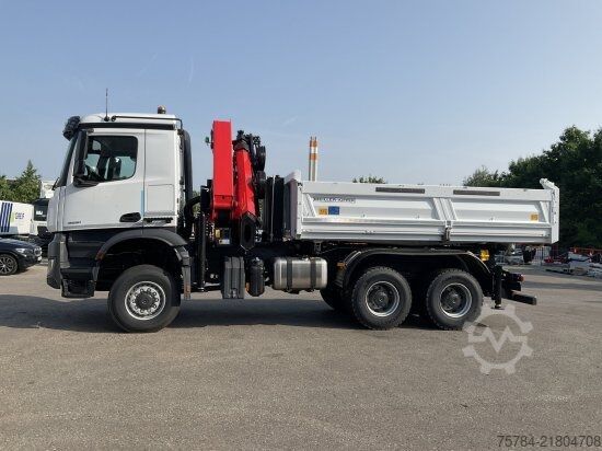 Trójstronna wywrotka MERCEDES-BENZ AROCS 3351 AK 6X6  3-S-KIPPER BORDMATIK,  PALFINGERKRAN, NEU, MIETKAUF MGL
