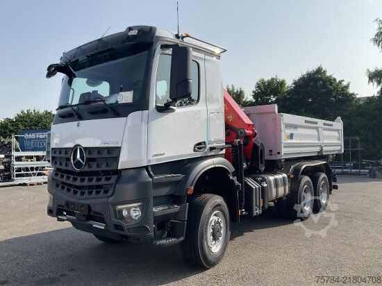 Trójstronna wywrotka MERCEDES-BENZ AROCS 3351 AK 6X6  3-S-KIPPER BORDMATIK,  PALFINGERKRAN, NEU, MIETKAUF MGL