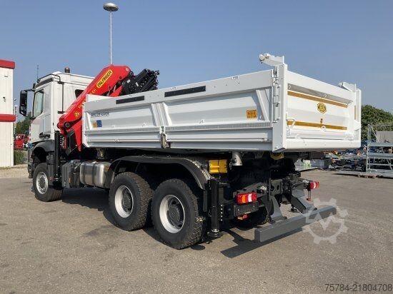 Trójstronna wywrotka MERCEDES-BENZ AROCS 3351 AK 6X6  3-S-KIPPER BORDMATIK,  PALFINGERKRAN, NEU, MIETKAUF MGL