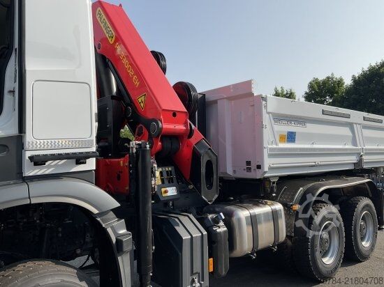 Trójstronna wywrotka MERCEDES-BENZ AROCS 3351 AK 6X6  3-S-KIPPER BORDMATIK,  PALFINGERKRAN, NEU, MIETKAUF MGL