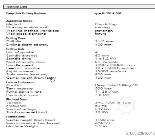 Stroj za bušenje dubokih rupa TBT ML 200-4-800