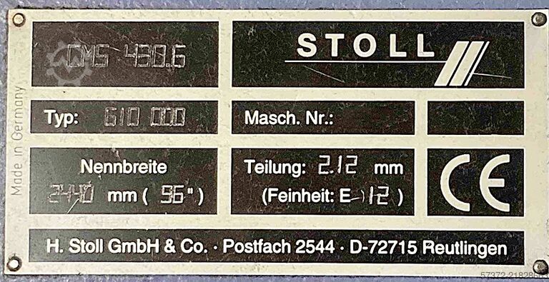 Makinë thurjeje e sheshtë Stoll CMS