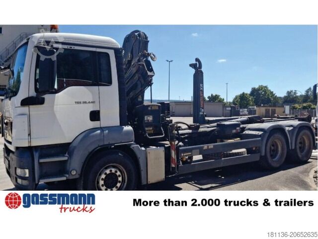 Контейнеровоз з гачком (рол-офф) MAN TGS 26.440 BB/6x4 Hiab Kran 166 BS-2-Hiduo,