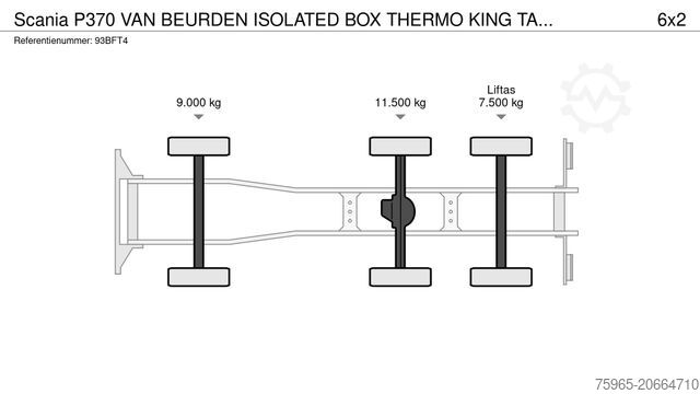 रेफ्रिजरेटेड ट्रक SCANIA P370 VAN BEURDEN ISOLATED BOX THERMO KING TAIL L