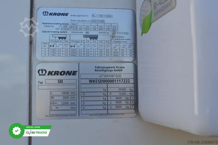 ημιρυμουλκούμενο ψυγείο KRONE SDR Cool Liner FP 60 ThermoKing SLXi 300