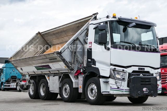 Τρίπλευρο ανατρεπόμενο φορτηγό RENAULT C 460 Dreiseitenkipper Meiller Kamera Euro 6