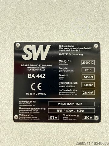 Obrada SW Schwäbische Werkzeugmaschinen BA 442