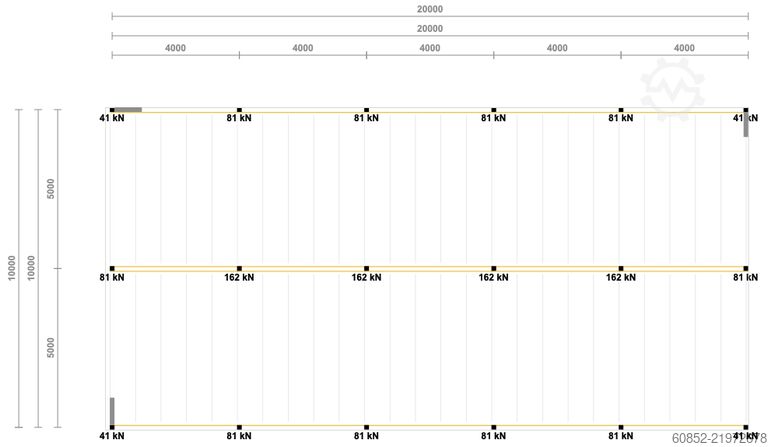 Plataforma de almacenamiento 10x20m Lagerbühne , Belastung : 500kg/qm Unterkante: 2,5m ,ca. 200qm Systembühne