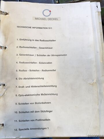 Gereedschapsslijpmachine DECKEL S11