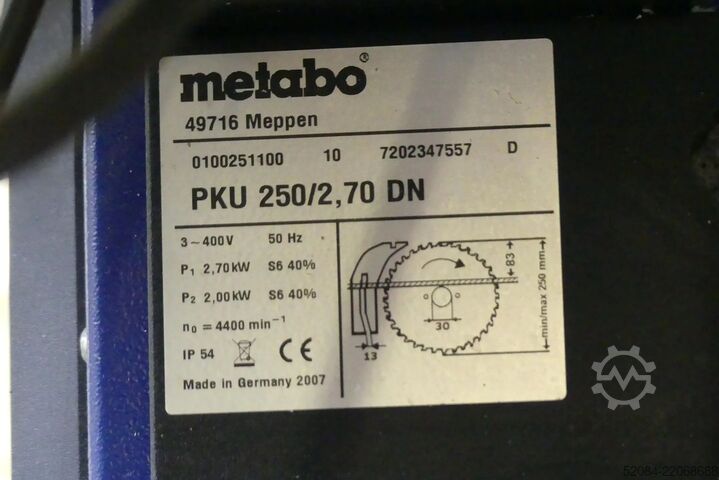 Metabo PKU 250/2 formatna krožna žaga Metabo PKU 250/2