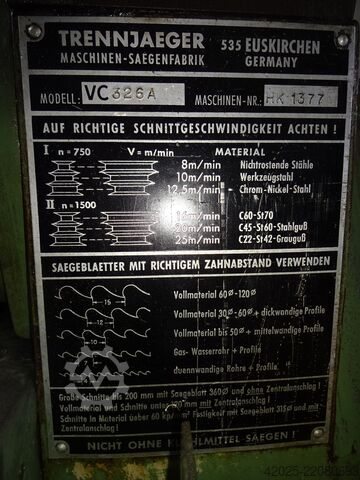 Mesin gergaji bundar dingin TRENNJAEGER , Eisele VC 326 A