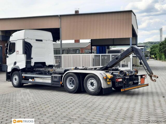 롤오프 덤프 트럭 RENAULT T 480 6X2 SleeperCab Lenkachse Meiller RS 21.70