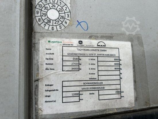 Semirimorchio con piattaforma di lavoro SCHWARZMüLLER PLATEAU-AUFLIEGER J SERIE