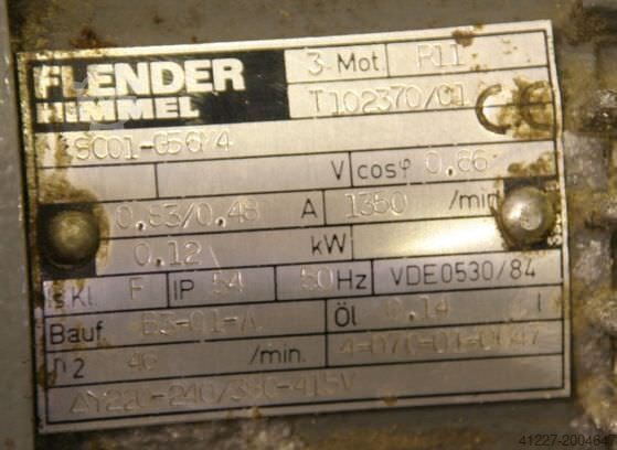 ギアモーター 0.12 kW 46 rpm Flender Himmel** SC01-G56M4