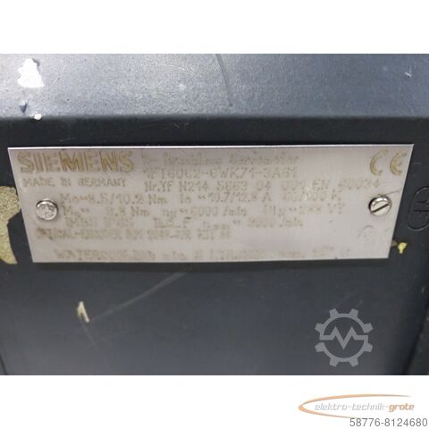 Двигатель Siemens Siemens 1FT6062-6WK71-3AG1 Synchronservomotor SN: YF N214 5663 04 001