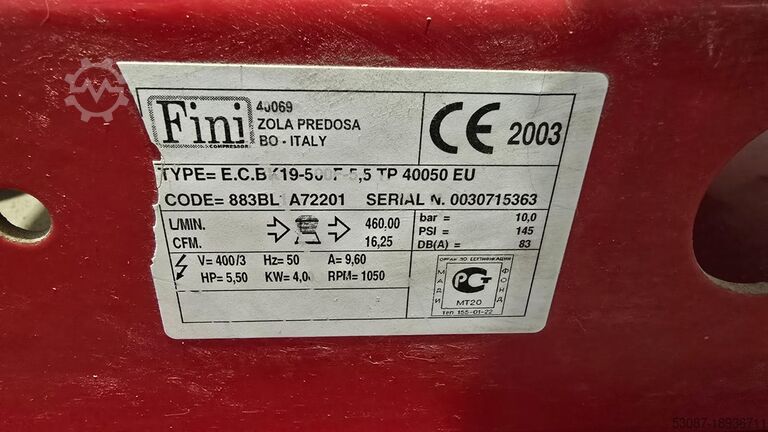 Stempel kompressor FINI 500F 5,5