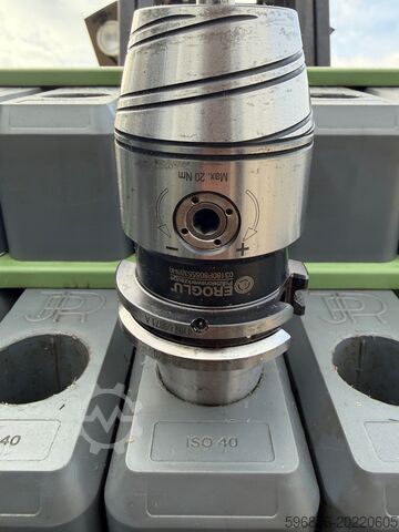 Mbajtës mandrine EROGLU SK40 DIN 69871 A me rregullim momenti, max. 20 Nm Uchwyt wiertarski EROGLU SK40 DIN 69871 A z regulacją momentu Max. 20 Nm Uchwyt wiertarski EROGLU SK40 DIN 69871 A z regulacją momentu Max. 20 Nm