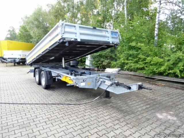 Самосвално ремарке Möslein TTG 11 Verzinkt  neuer Tandem 3- Seitenkipper Tieflader-- Neufahrzeug --