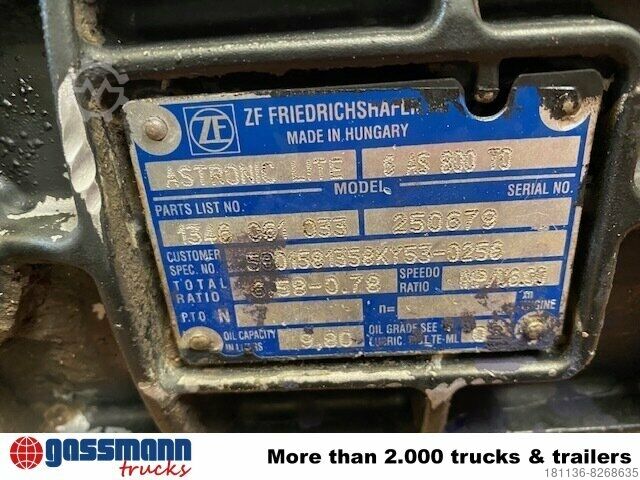 Makineri bujqësore  6 AS 800 TO Automatikgetriebe