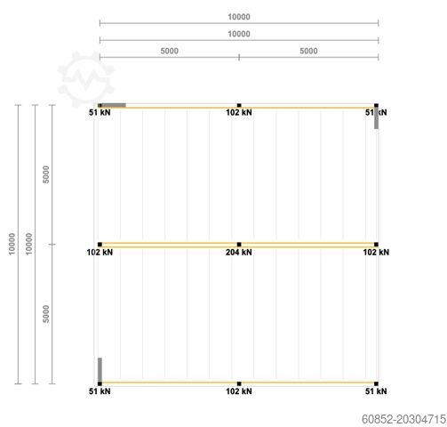Plate-forme de stockage 10x10m Lagerbühne , Belastung : 500kg/qm Unterkante: 2,5m , ca. 100qm Systembühne
