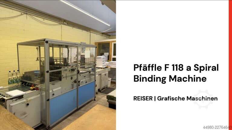 Spiral binding machine Pfaeffle F 118a