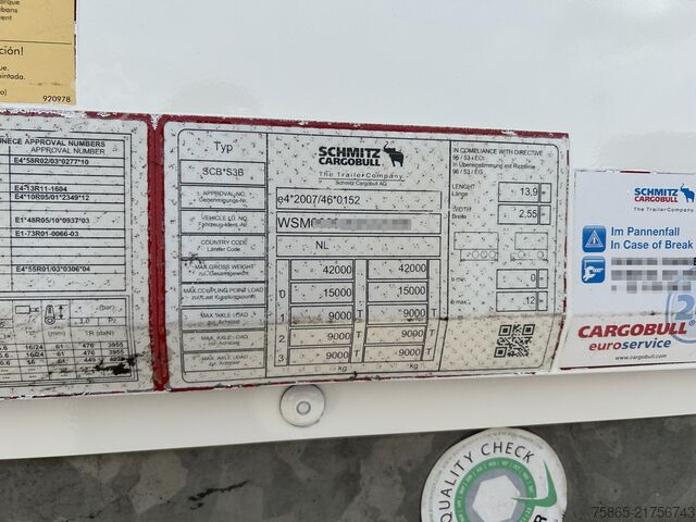 حقيبة سفر Schmitz Cargobull SCB S3B / Box Trailer / 2x Liftas / Schuifrem /...