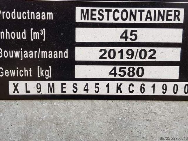 Bộ phận tiêm phân lỏng  Nieuwe RDW gekeurde mestcontainer - Nieuw