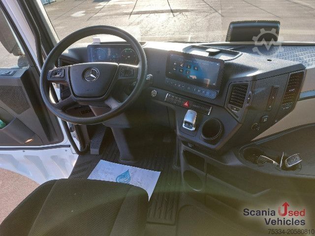 รถบรรทุกพื้นเรียบพร้อมผ้าใบคลุม Mercedes-Benz 1845L Plane/Edscha NUR KOMPLETT m. ANH.!!!