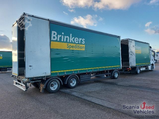 รถบรรทุกพื้นเรียบพร้อมผ้าใบคลุม Mercedes-Benz 1845L Edscha - NUR KOMPLETT m. ANH.!!!