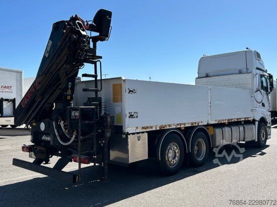 Ladbil med lad MERCEDES-BENZ ACTROS 2545 L 6X2, RETARDER, PRITSCHE, HIAB XS 166 D-4 PRO, E5