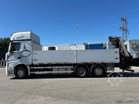 Ladbil med lad MERCEDES-BENZ ACTROS 2545 L 6X2, RETARDER, PRITSCHE, HIAB XS 166 D-4 PRO, E5