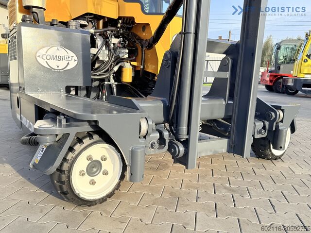 Keturių krypčių šakinis krautuvas Combilift C3000 GAS DUPLEX 4500 FREE LIFT CABIN