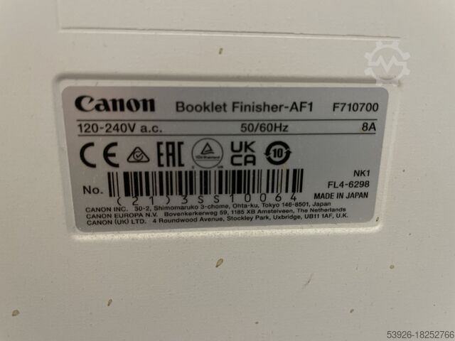 Digitalni Canon imagePRESS V1000 incl. Bookletfinisher, Paperdeck, Prisma