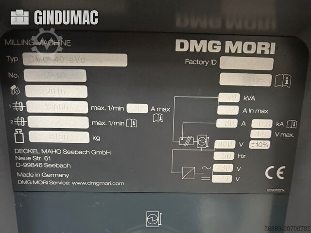 Pusat Pemesinan Universal DMG DMU 40 evo Linear