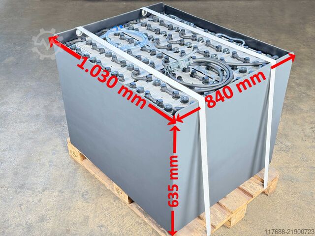 Forklift battery 80V 5PZS 625AH - special tray Toyota 8FBMT35 - Carer Z25 - Caterpillar EP30 - Daewoo B22/30/35/32 - Hyster E2.50XM uvm.